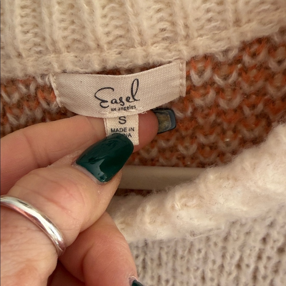 Easel Smiley Face Pattern Sweater - image 4